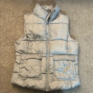 Silver Puffer Vest